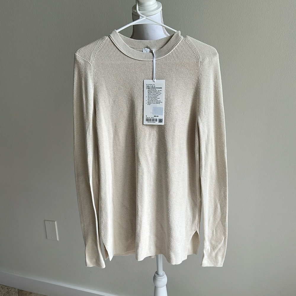 Lululemon take it all in cotton blend thumb hole sweater BNWT